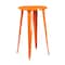 Flash Furniture Round Orange Metal Bar Table, 24RD, 24" L, 24" W, 41" H, Galvanized Steel, Rubber Top, Orange CH-51080-40-OR-GG - alternate 1